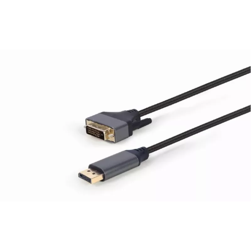 Videokaapeliadapteri Gembird CC-DPM-DVIM-4K-6 – DisplayPort-DVI, 1,8 m, 4K, musta