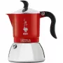 Liesikahvipannu BIALETTI FIAMMETTA 2TZ induktio punainen, 2 kupin liesimokkakahvipannu