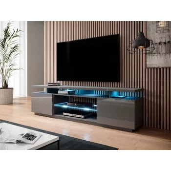 RTV-kaappi EVA 180x40x56 grafiitti/kiiltävä
