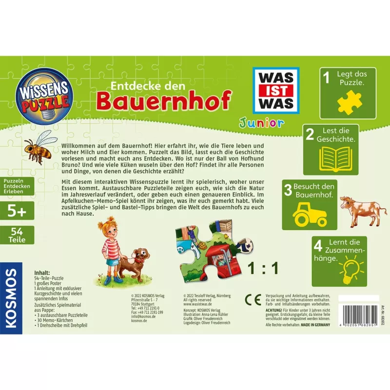 Kosmos 682651 palapeli lastenpalapeli 54 kpl maatila
