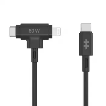 HYPER HyperJuice USB-kaapeli USB 2.0 1,5 m USB-C USB-C/Lightning musta