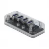 USB-keskitin DeLOCK 64087 läpinäkyvä