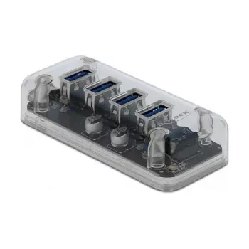 USB-keskitin DeLOCK 64087 läpinäkyvä