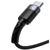 Datakaapeli Tellur USB-Type-C LED nailonpunos 1,2 m musta