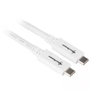 USB-kaapeli Sharkoon USB 3.2 Gen 1 0,5 m valkoinen