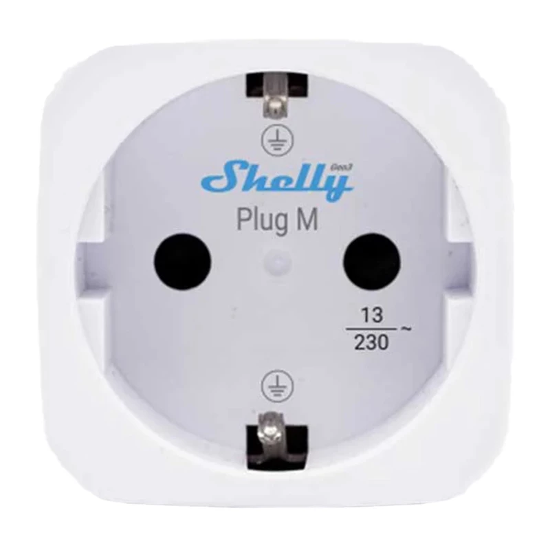 Shelly Plug PM Gen3 Matter 13A älypistorasia, valkoinen