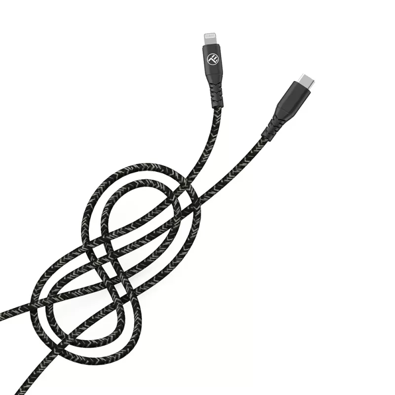 Datakaapeli Tellur Type-C–Lightning 3A PD60W 1m – musta