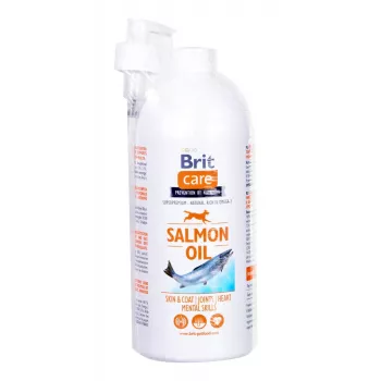 Ravintolisäöljy Brit Care BRIT 1000 ml – iho- ja turkkilisä koirille ja kissoille, 1 l pullo