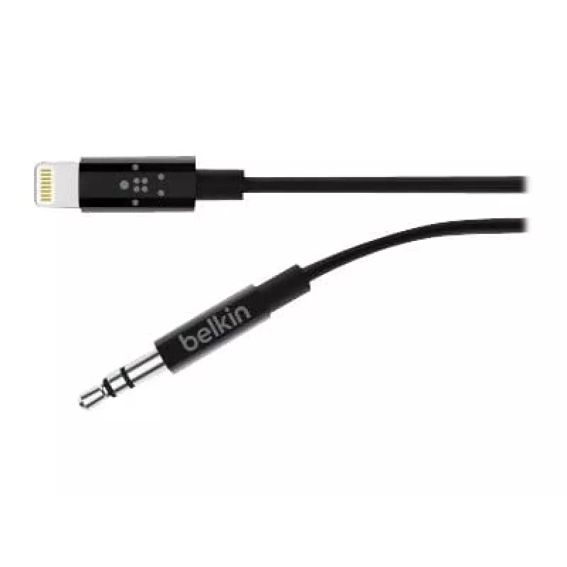 Belkin kaapeli Lightning – kuulokeliitäntä - Lightning uros – stereominiliitin uros - 91,4 cm - musta - Apple iPhone (Lig