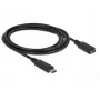 USB-kaapeli DeLOCK 85534 USB 3.2 Gen 1 1,5 m USB-C musta