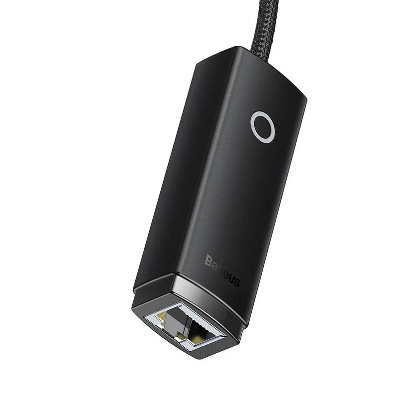 Baseus Lite Series USB-RJ45-verkkosovitin, 100Mbit/s (musta)