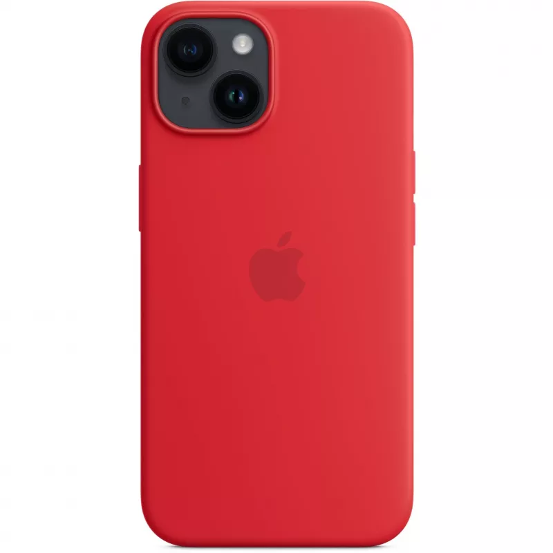 Apple iPhone 14 -silikonikotelo MagSafe-yhteensopiva, (PRODUCT)punainen