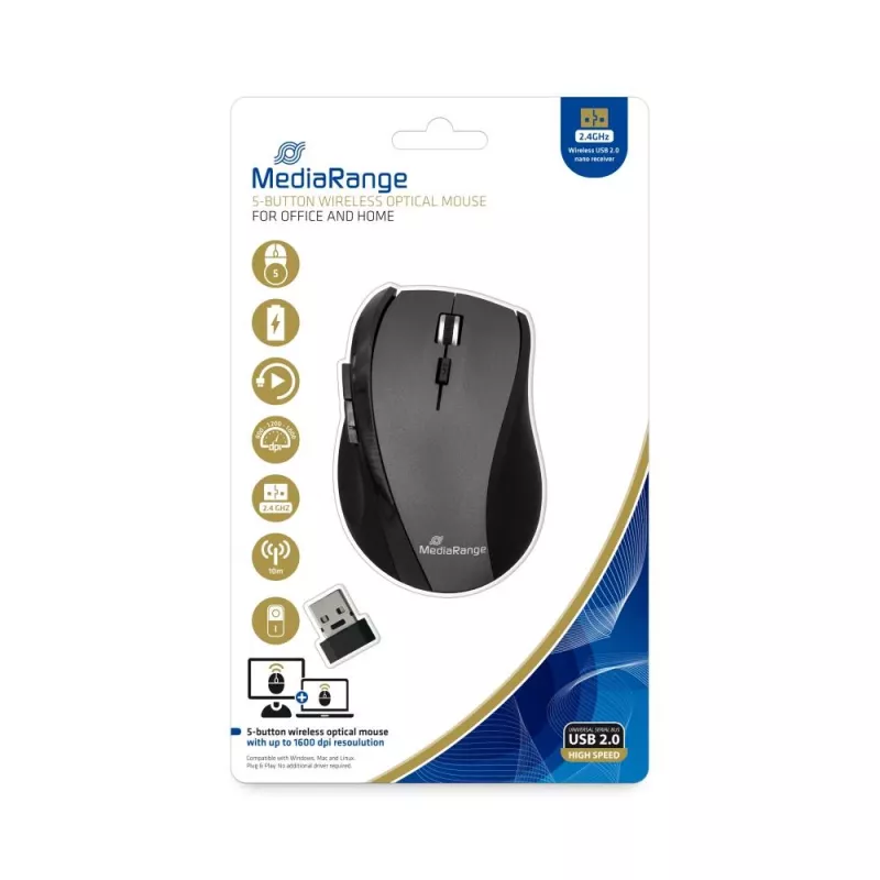 Hiiri MediaRange MROS203 RF Wireless Optical