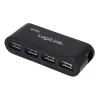 USB 2.0 -keskitin 4-porttinen virtalähteellä, musta