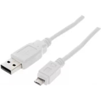 USB-kaapeli ShiverPeaks BS77182-W 1,8 m USB 2.0 Micro-USB B valkoinen