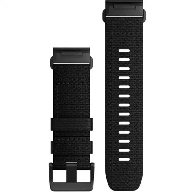 Garmin vaihtoranneke QuickFit 26mm nylon musta ruostumaton teräs (010-13010-00)