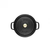 Staub La Cocotte 20 cm pyöreä, musta, valurauta (40509-487-0)