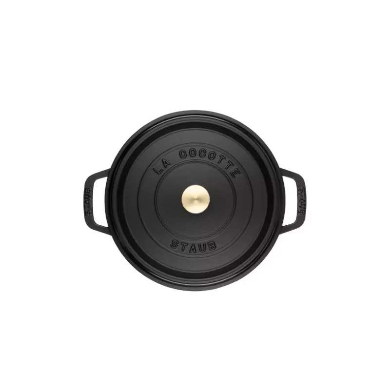 Staub La Cocotte 20 cm pyöreä, musta, valurauta (40509-487-0)