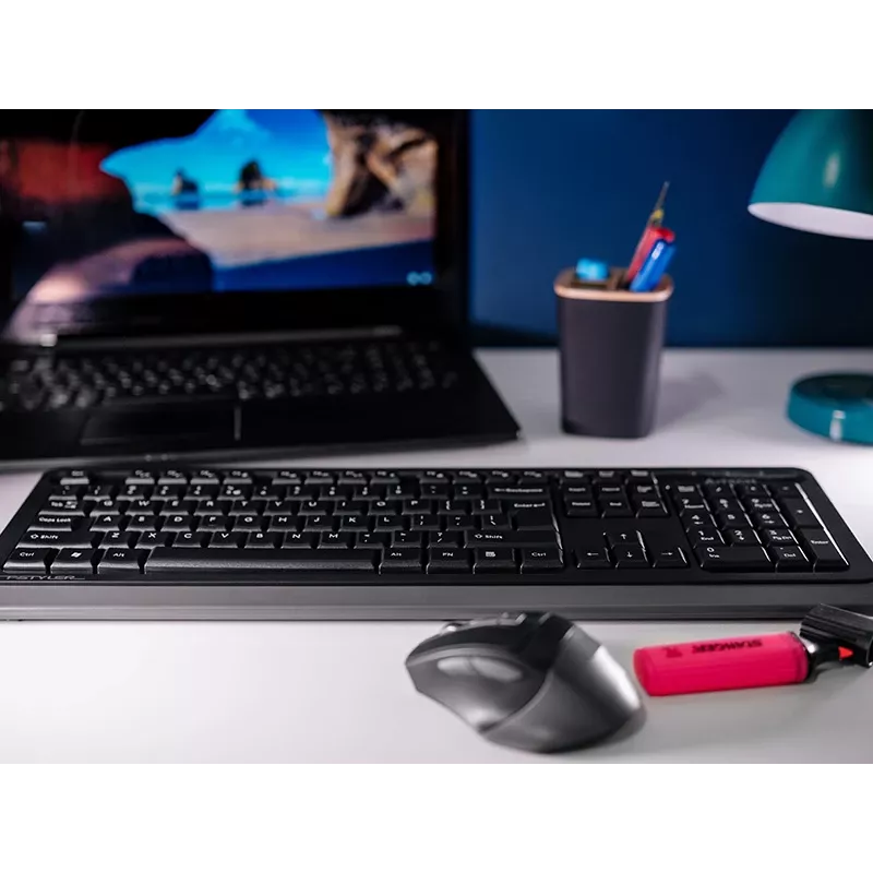 A4Tech FStyler FG1035 langaton näppäimistö- ja hiirisarja, 2,4G, harmaa
