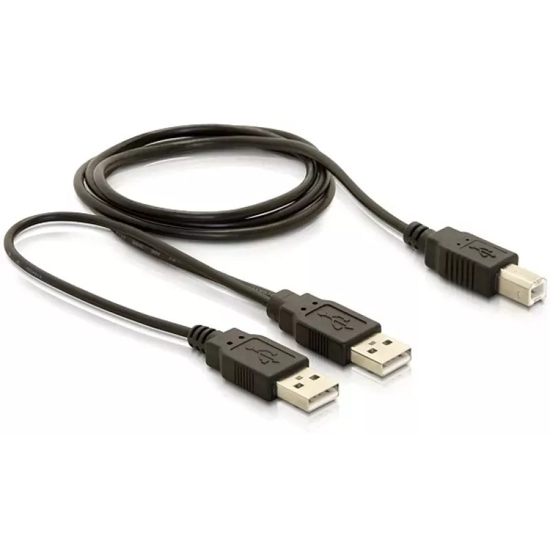 USB-kaapeli DeLOCK USB-B/USB-A kaapeli 1 m musta