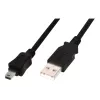 Assmann/Digitus USB 2.0 LIITÄNTÄKAAPELI A-B USB 2.0 liitäntäkaapeli, 480Mbit/s, USB A - USB mini B, pistoke/pistoke, 1,8m, musta (AK-300130-018-S)