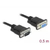 Sarjakaapeli DeLOCK 86613, musta, 0,5 m, RS-232