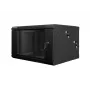 Seinäkiinnitteinen räkki LANBERG WF02-6606-10B 6U 600x374,3x600 mm ruostumaton teräs musta