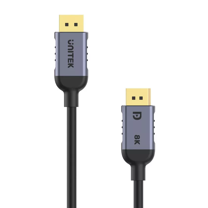UNITEK C1628GY01-3M DisplayPort-kaapeli musta, harmaa