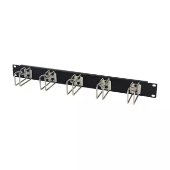 Rack-kaapelinhallintapaneeli 1U metalli 5 suurta kiinnikettä, ALLNET ALL-S0002251, musta