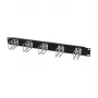 Rack-kaapelinhallintapaneeli 1U metalli 5 suurta kiinnikettä, ALLNET ALL-S0002251, musta