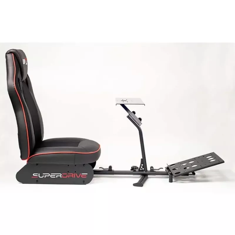 Subsonic SA5681 racing-cockpit musta punainen tekonahka verkko metalli