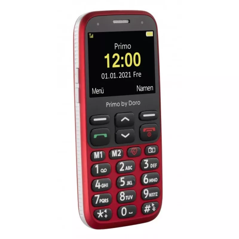 Doro Primo 368 matkapuhelin, 2,3 tuumaa, 3 MP, 1000 mAh, punainen