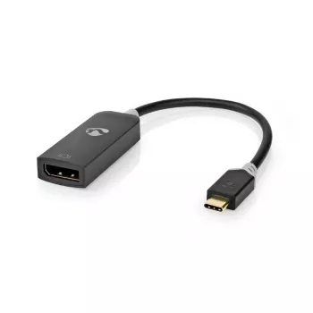 Nedis USB-sovitin USB 3.2 Gen1 - USB-C™ uros, DisplayPort naaras, 0,20 m, pyöreä, kullattu, PVC, harmaa