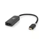 Nedis USB-sovitin USB 3.2 Gen1 - USB-C™ uros, DisplayPort naaras, 0,20 m, pyöreä, kullattu, PVC, harmaa