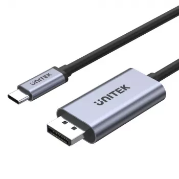 UNITEK V1409A kaapelisovitin USB-C DisplayPort musta, harmaa