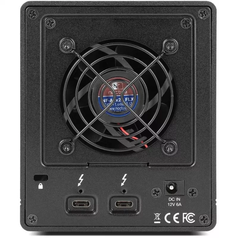 ThunderBay 4 mini, asemakotelo musta, ammattimainen 4 aseman HDD/SSD-Thunderbolt-3-kotelo