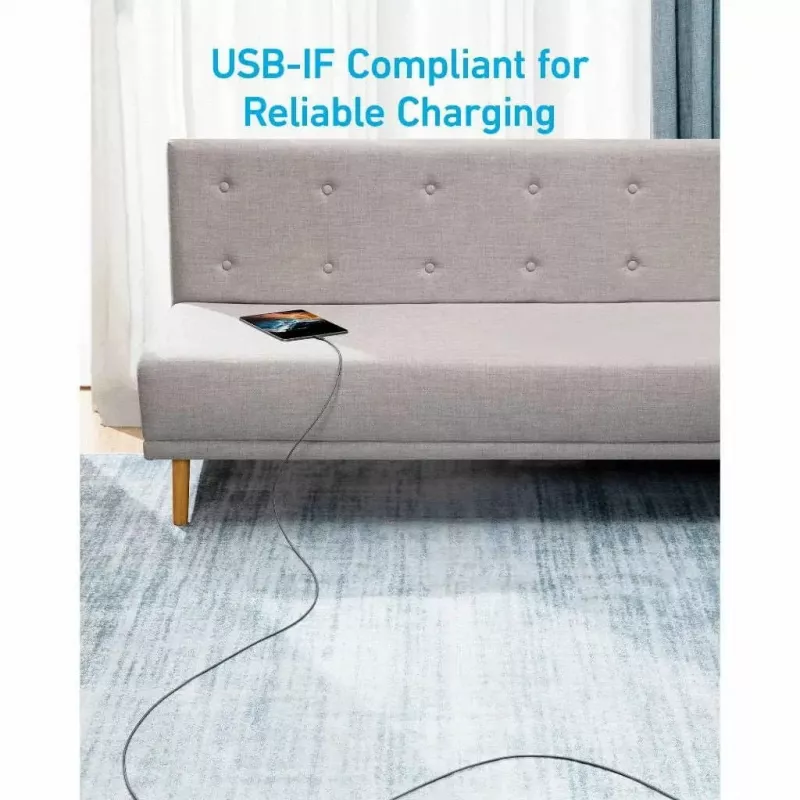 USB-kaapeli Anker 322 1,8 m USB C pikalataus tiedonsiirto