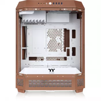 PC-kotelo Thermaltake The Tower 600 Midi-Tower, mokka – ATX/Micro-ATX/Mini-ITX, karkaistu lasi, 1x 3,5 tuumaa + 2x 2,5 tuumaa, 4x USB 3.2