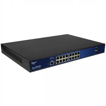 ALLNET ALL-SG8618M hallittu kytkin, 16x Gigabit + 2x SFP, 19 tuumaa