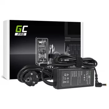 Virtalähde Green Cell AD01P — 60 W, 19 V 3,42 A, kannettavan virtalähde sisäkäyttöön, musta