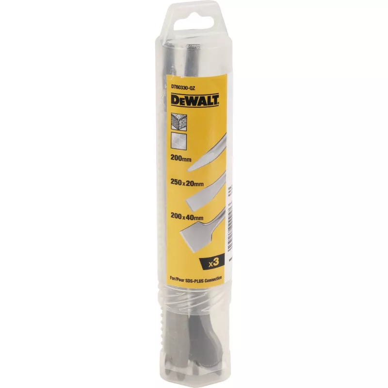 DeWALT 20 mm x 250 mm, 40 mm x 250 mm, 250 mm SDS talttasarja