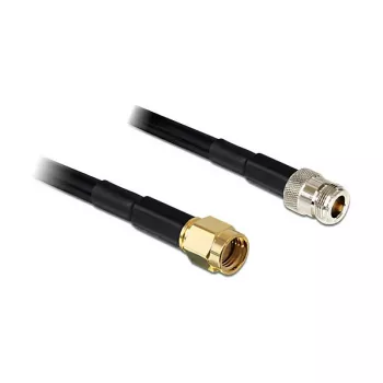 Koaksiaalikaapeli DeLOCK 88684 RP-SMA suora 1 m musta