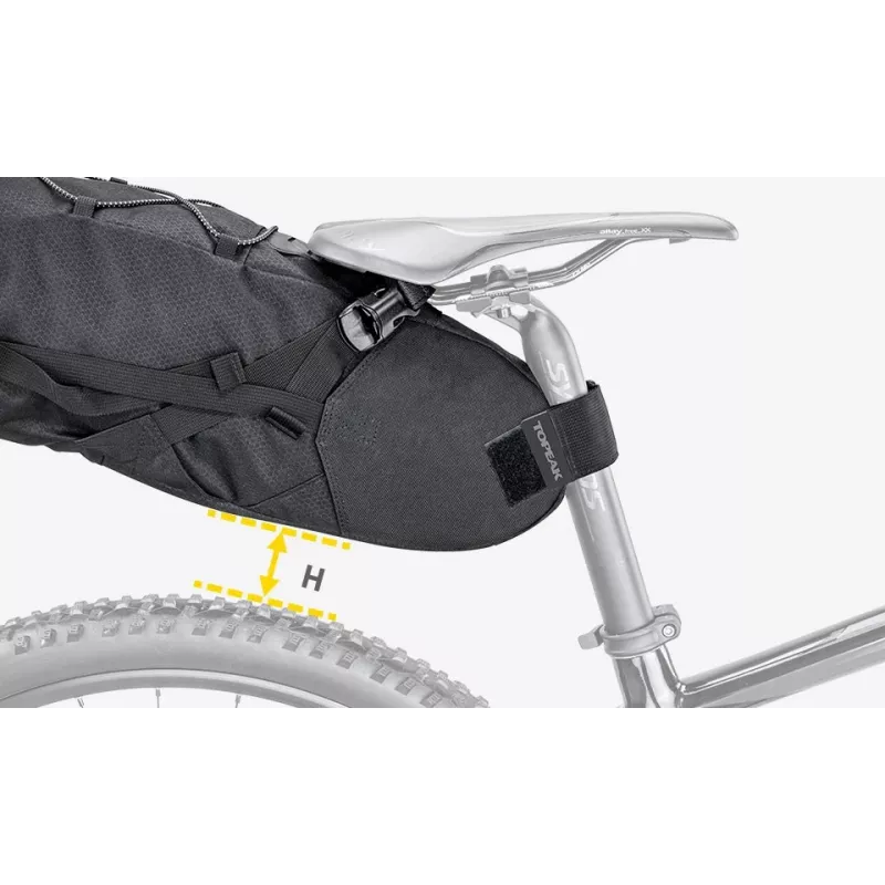 Polkupyörälaukku Topeak BackLoader 15 L nailon polyeteeni musta
