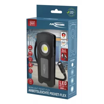 Ansmann WL1500R Pocket Flex LED-käsivalaisin musta 17,1 cm 6000K