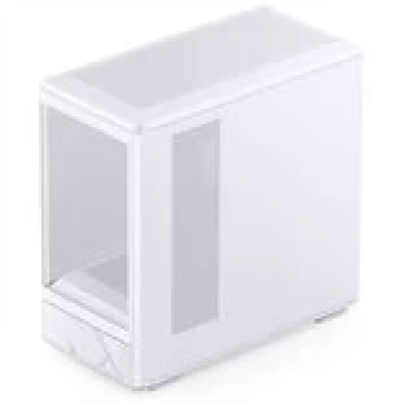 Jonsbo D200 valkoinen mATX Mid-Tower-kotelo karkaistulla lasilla ja Mini Temp -näytöllä