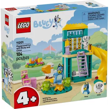 LEGO Bricks sarja 11201 Leikkikenttähauskaa Bluen ja Chloen kanssa – minihahmot, leikkikohtaus