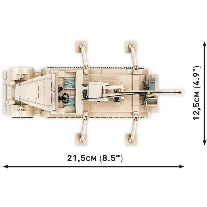 Palikat Cobi Sd.Kfz. 9/1 Famo — toisen maailmansodan malli, 498 osaa, monivärinen