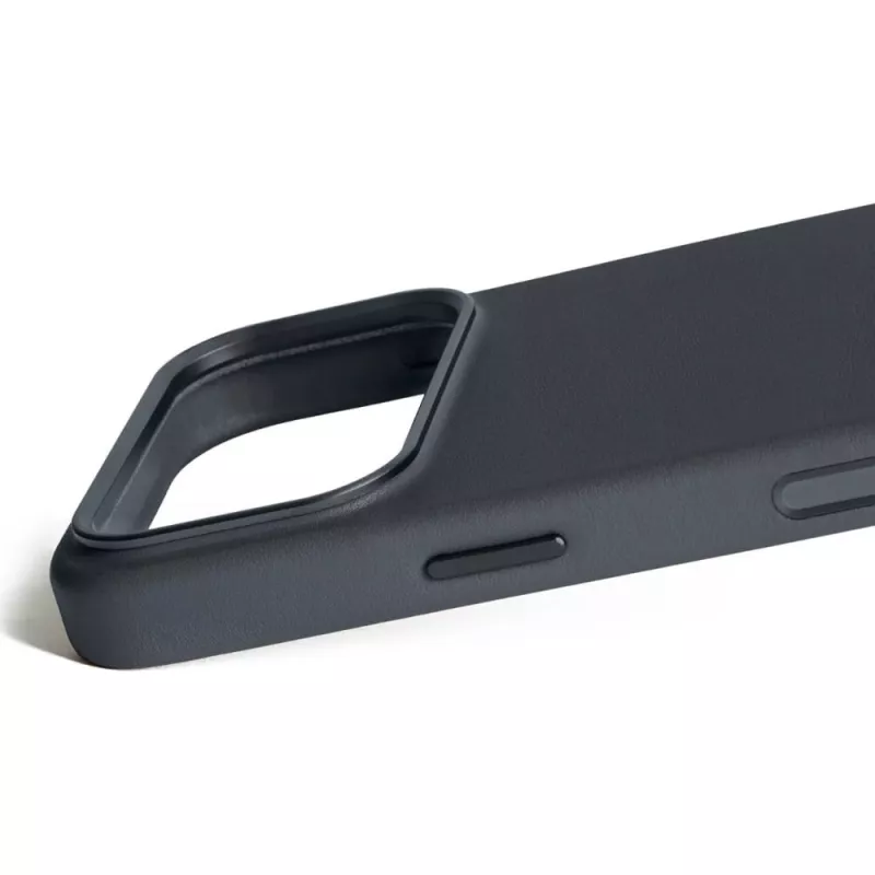 Mujjo Full Leather Case MagSafe -kotelo iPhone 17 Pro harmaa