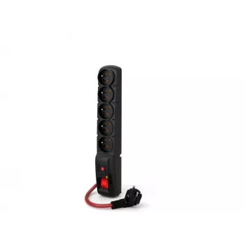 ACAR F5 POWER musta 5 AC-pistorasiaa 230 V 3 m