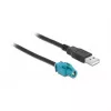 HSD Z kaapeli naaras USB 2.0 Type-A uros 1 m DeLOCK
